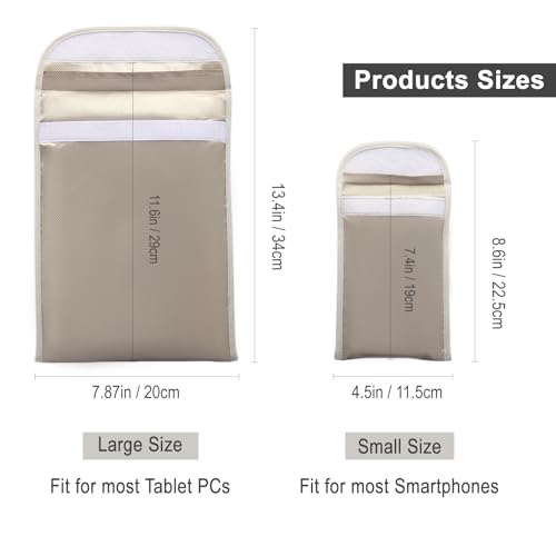 Only Jane 2Packs E|M|F Blocking Shield Sleeves For Cell Phone, Anti-Emp Faraday Bags For Smartphone Signal Blocking Case thumb #1