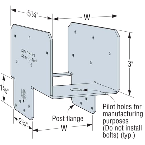 Simpson Strong Tie epc4z-10 para postes de madera en estructuras exteriores de jardín 5