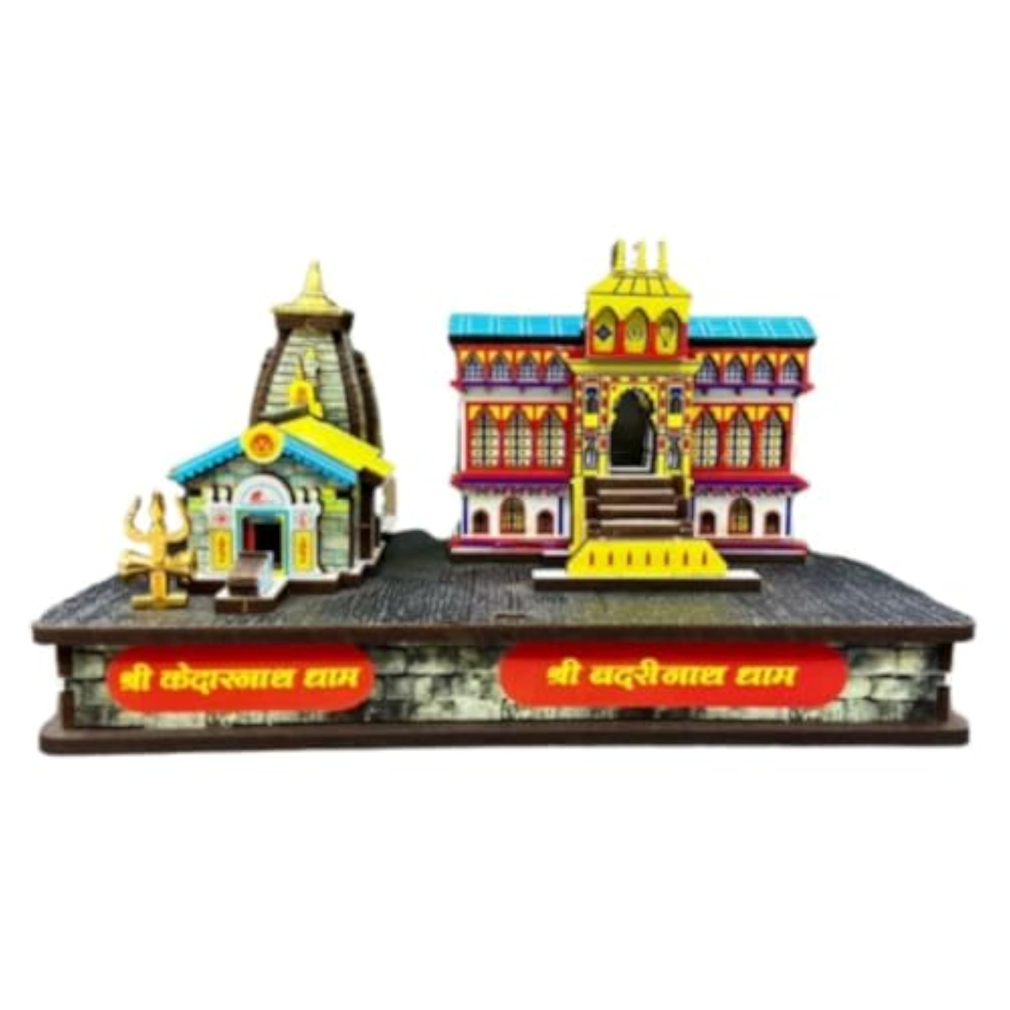 Badrinath Kedarnath Temple 3D Model, Home Decor Gift
