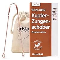 Arista Zungenreiniger aus Kupfer, Zungenschaber Kupfer, Mundgeruch Bekämpfen, Ayurvedischer Zungenschaber, Zungenreiniger Kupfer, Antimikrobielle Wirkung, Zungenkratzer, Zungenreiniger Ayurveda