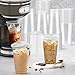 Dealusy 100 Pack - 20 oz Clear Plastic Cups with Lids, Sturdy & Food Safe Iced Coffee Cups with lids, Disposable Plastic Smoothie Cups for Cold Drinks, Sip Lids