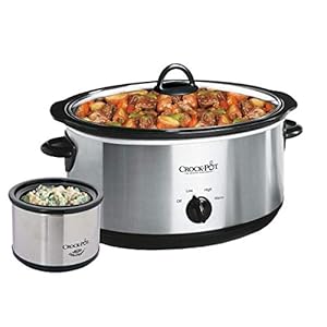 Crockpot Crock-Pot Large 8 Quart Slow Cooker Bundle with Small Mini 16 Ounce Portable Food Warmer, Stainless Steel Kitchen Appliances Crockpot Crock Pot Large 8 Quart Slow Cooker Bundle with Small Mini 16 Ounce Portable Food Warmer Stainless Steel Kitchen Appliances