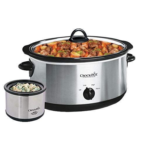 Crockpot-Crock-Pot-Large-8-Quart-Slow-Cooker-Bundle-with-Small-Mini-16-Ounce-Portable-Food-Warmer-Stainless-Steel-Kitchen-Appliances Crockpot Crock Pot Large 8 Quart Slow Cooker Bundle with Small Mini 16 Ounce Portable Food Warmer Stainless Steel Kitchen Appliances