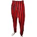 Otomix Men's Baggy Bodybuilding Workout Pants Red Stripe (Large)