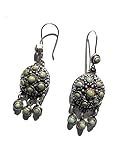 Largo: 4 cms. Ethnos Barcelona - Pendientes de turquesas y plata. Largo: 4cms.