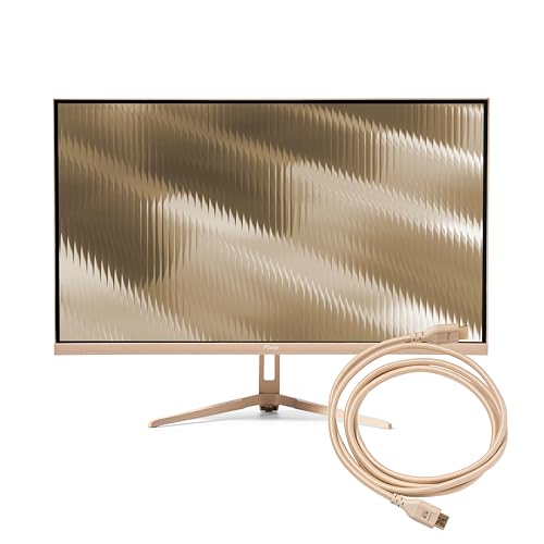 Image of Pixio PX27U Wave Beige 27 inch 160Hz 4K 3840x2160p Fast IPS Panel 1ms GTG Adaptive Sync Gaming Monitor with Beige HDMI 2.1 Cable Certified Ultra High Speed 6FT 8K 60Hz 4K 120Hz Nylon Braided