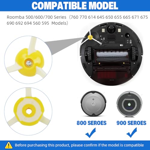 Image of HASTHIP4Pcs Replacement Side Brushes for Robot Roomba 500 /600 /700 Series Universal Side Brushes for 760 770 614 645 650 655 665 671 675 690 692 694 560 595 Models