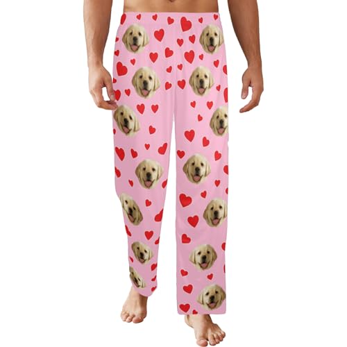 Custom Face Pajama Pants - Men & Women Personalized PJ Bottoms with Picture - Christmas Couple Lounge Pants3