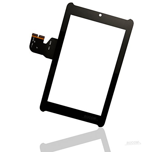 Bucom 'Pantalla Cristal para Asus FonePad 7 ME372 ME372CG pantalla táctil frontal digitalizador Negro Con Adhesivo