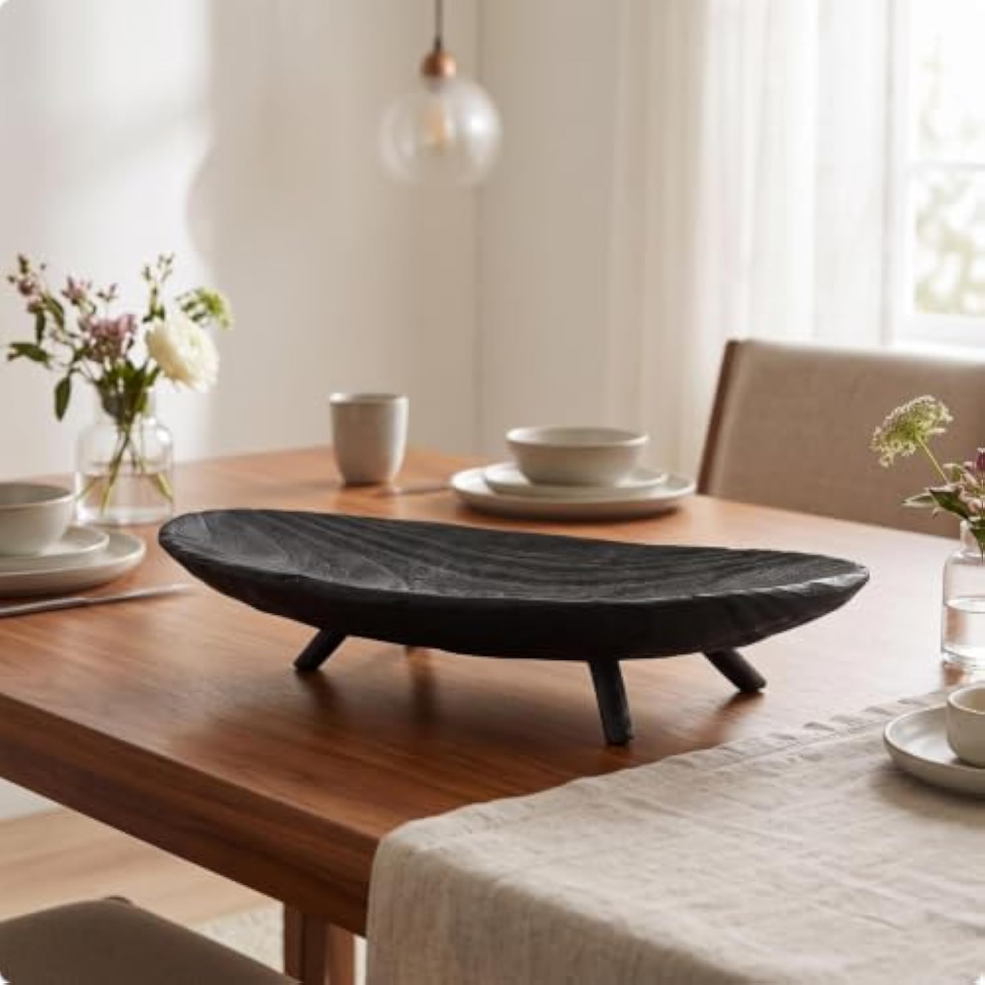 Decorative Tray with Feet, Modern Minimalist Design