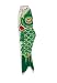 In the Breeze Koi Fish Windsock, 36-Inch, Green