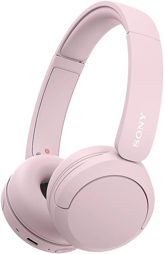 Sony WH-CH520 Kablosuz Bluetooth Kulak Üstü Kulaklık, Yüksek Ses Kalitesi, Hafif Tasarım, 50 Saate Kadar Pil Ömrü, Hızlı Şarj, EQ, Net Konuşma Kalitesi, iOS ve Android - Pembe
