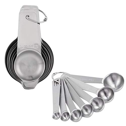 Colheres de medição, colher de sopa, 14 peças/conjunto de colheres medidoras de aço inoxidável, conj