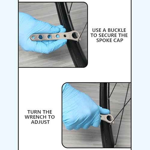 Shurhome Bicycles Spokes Wrench Long Handle Bikes Spokes Wrench Spokes Tightening Adjustment Repair Tool Bikes Maintenance Wrench