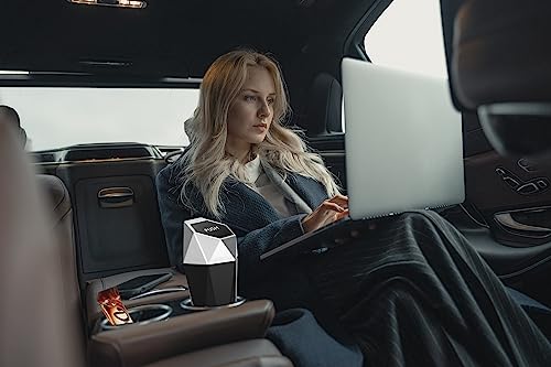 Image of Ginsco Car Trash Can with Lid, Cup Holder Garbage Can for Car, Garbage Bin Cars Accessories for Interior, Leakproof Small Trash Bin, Mini Trash Can for Cars, Home, Office (2, Silver)