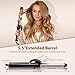 MQUPIN Rotating Curling Iron 1 inch Professional Automatic Wave Hair Curling Wand for Women, Dual Ceramic Voltage Fast Heating Hair Curlers for Long/Middle/Short All Hair (1 INCH, Rose Gold)