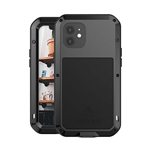 Coque antichoc iphone 12 LOVE MEI Noir pour le sport et les chantiers