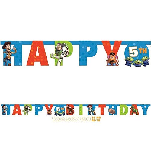 amscan Toy Story Letter Banner 10 Ft.,Multi Color,10Feet x 10
