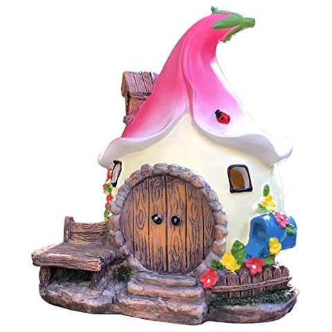 TIBLEN Solar Fairy Garden House Cover