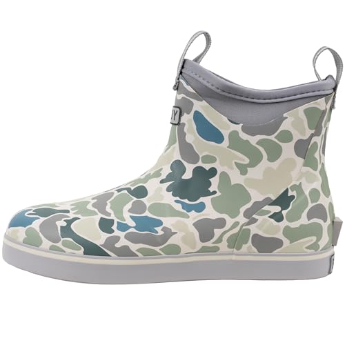 Image of Buoy Boots Women's Waterproof Ankle Rain Boots, Rubber Deck & Fishing Boots | Neoprene Lining, EVA Foam Insole, Slip-Resistant Non-Marking Outsole for Comfortable Traction on Boats, Farms & Wet Ground