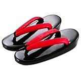 [SAKIKU-EN] 七五三 女の子 7才用 子供用 ソフト鼻緒 エナメル台 草履 約21.5cm ガールズ キッズ ジュニア 和装 履物 ひな祭り お正月 sz-107 (14.ブラック赤鼻緒)