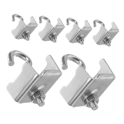 Angoily 6pcs Heavy Duty Beam Hook Stable Clamp Hooks for Wire Shelving Accessories Quick Installation Versatile Design for Efficient Warehouse Management