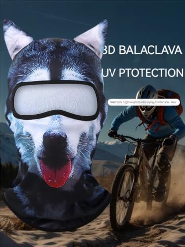 Image of 3D Cat Ski Balaclava Sheisty Face Mask with Ears Cute Animal Ski Mask for Music Festivals Raves Party Outdoor Activities