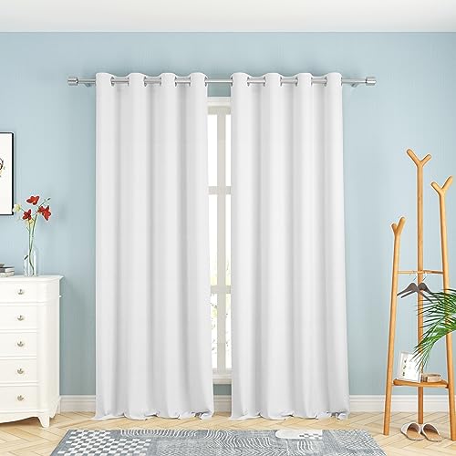 Rideaux en lin blanc texturé de 233 cm pour sublimer votre salon