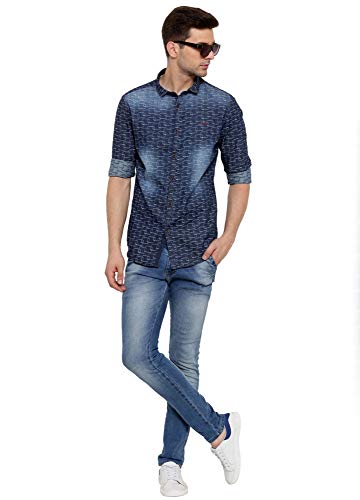 Image of SHOWOFF Men's Regular (Shirt Collar Navy Blue XL)