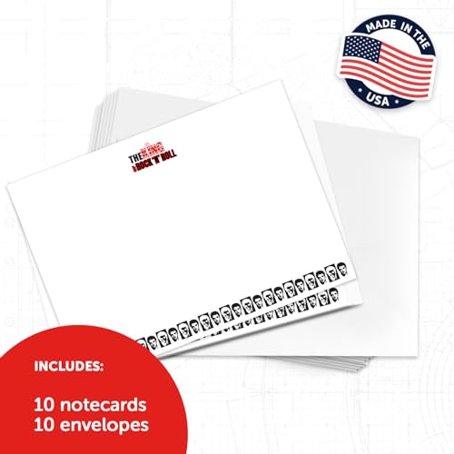 Image of Desert Cactus Elvis Presley 10 Pack Notecards Stationery Cardstock Includes Envelopes Memo Party Thank You (Notecard Design D)