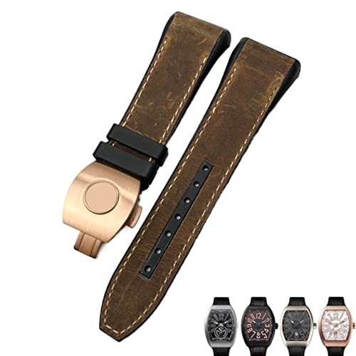 Bracelet montre 28mm silicone nylon noir TQHGHX boucle déployante bracelet homme