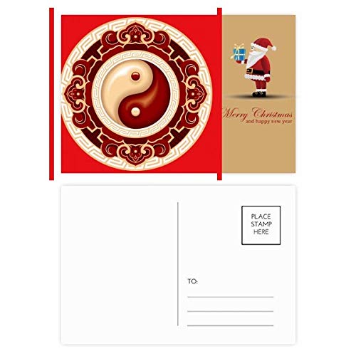 Tarjetas de agradecimiento Papá Noel Taichi para felicitar las fiestas con paz y equilibrio