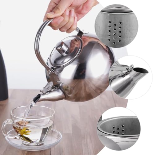 Tetera de acero inoxidable de diseño funcional y estética minimalista 5