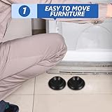 Sewroro 20Pcs Anti-Vibration Refrigerator Foot Pads with Shock Absorbing Plastic Caster Cups for Furniture, Piano Feet, and Washing Machine – Floor Protectors for Hardwood and Tile - Image 3