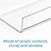24 Pack Vinyl Record Shelf Wall Mount 4 Inch Acrylic Vinyl Record Holder Clear Records Shelves Floating Records Display Shelf Acrylic Hangers for Wall Album Covers CD Book Pictures Frame