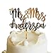 Personalisiert Herr und Frau Hochzeit Kuchen Topper mit Nachname, Mr & Mrs Kuchendeckel, Cake topper Tortenstecker, verschiedene Farben, Custom Familienname, Hochzeitstorte, Tortentopper, Kuchendeko