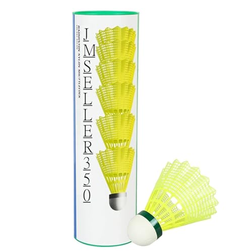 Image of MIXER 350 Green Cap Nylon Shuttlecock 6 Pieces(Yellow)
