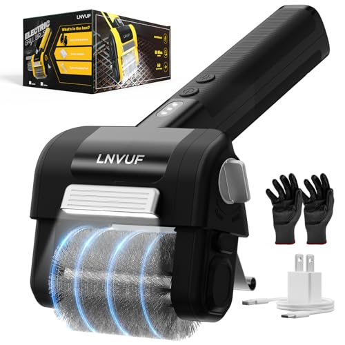 Electric Grill Brush, Grill Cleaner with LED Light, with 800 RPM Motor, Heavy Duty Grill Cleaning Tool, Personalized Grill Gift s for Dad