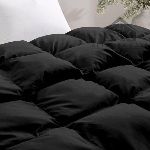 Image of Heavy Winter Comforter Single Size 60 inchX90 inch | 600 GSM Fill for Winter Comforter /Rajai /Duvet /Blanket Hotel Luxury Soft Fluffy Single Size - Black Color
