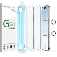amFilm Verre Trempé pour iPhone 17 Air 6.5", OneTouch 2 Pièces Protection D'écran avec Protecteurs d'objectif de Caméra, étui Compatible