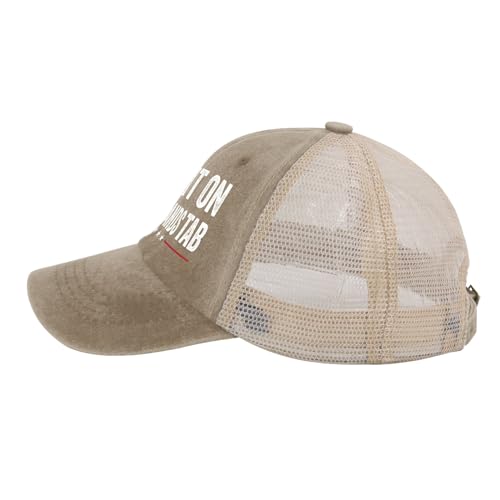 Image of Put It On My Husbands Tab Hat for Mens Funny Ball Cap Men AllBlack Ball Cap Vintage Unique Gifts for Cooks