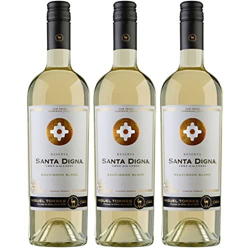 Miguel Torres Santa Digna Reserva Sauvignon Blanc Weißwein Wein Trocken Chile I Versanel Paket (3 x 0,75l)