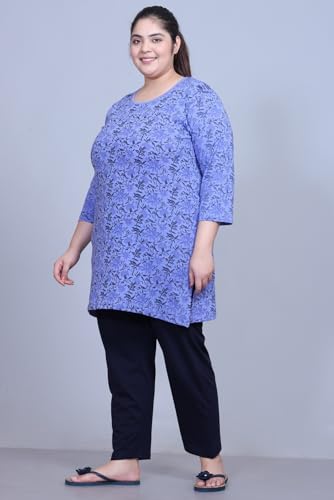 Image of RYSH Women's Plus Size Printed Longline Tops | Printed longline tops in multiple colours and plus sizes
