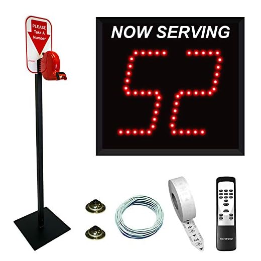 2-Digit Take A Number System with Floor Stand