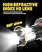 AUXITO H10 9140 9145 LED Fog Light Bulbs Max 80W High Power Extremely Bright 6500K Xenon White LED Bulbs Replacement for Fog Light or DRL,Pack of 2
