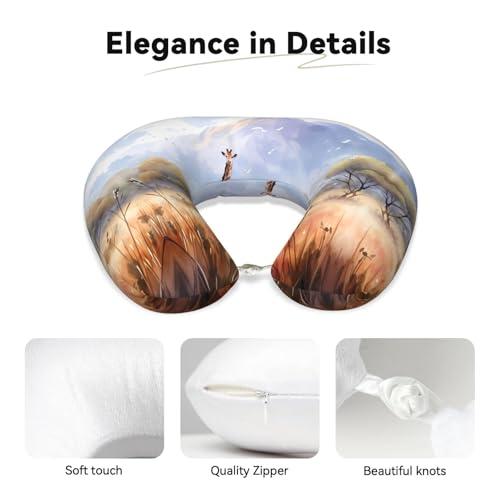 Almohada de viaje de espuma viscoelástica U suave miniatura 3