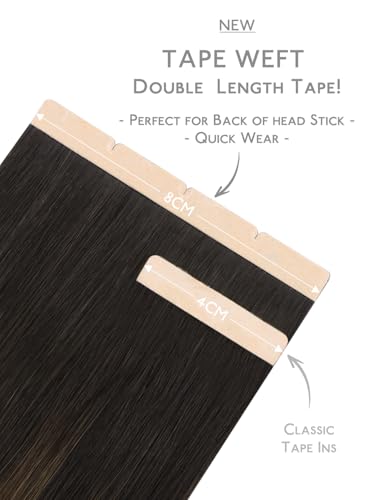 Image of WENNALIFE Invisi Edge 8cm Tape in Hair Extensions Human Hair