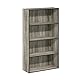 Furinno Pasir Bücherregal mit 4 Fächern, Französische Eiche/Grau, 23.88 x 59.94 x 105.92 cm