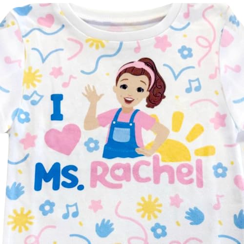 Ms. Rachel 2 Piece Pajama Set - Toddler Girls Boys PJ Set, Short Sleeve Shirt & Pants - Kids Sleepwear Set - Official License3