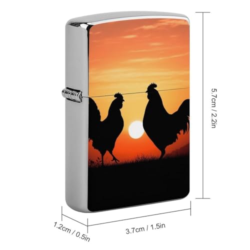 Funda para Encendedor Animal Gallinas, Metal miniatura 2